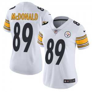 Women%27s Nike Pittsburgh Steelers #89 Vance McDonald White Vapor Untouchable Limited Player NFL Jersey Dzhi
